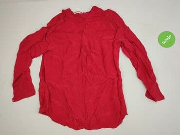 eleganckie czerwona bluzki: XLNT, Women's blouse, size L — 4