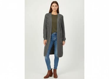 długi sweter sukienki: Kardigan damski, rozmiar M — 8