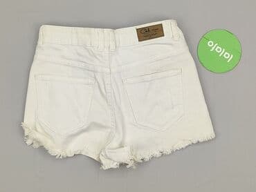 woskowane jeansy z wysokim stanem: Clockhouse, Szorty damskie, rozmiar XS — 3