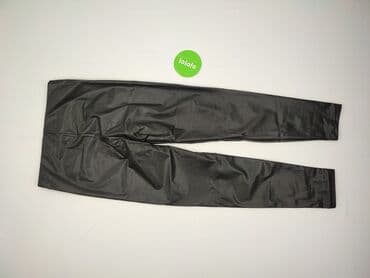 woskowane legginsy z wysokim stanem zara: H&M, Spodnie materiałowe damskie, rozmiar L — 3