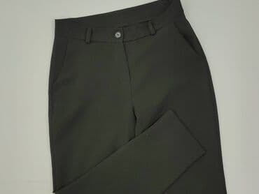 srebrne sukienki na imprezę: Material trousers for women, size M (EU 38) — 1