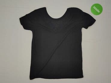czarne t shirty damskie w serek: T-shirt damski, rozmiar S — 2