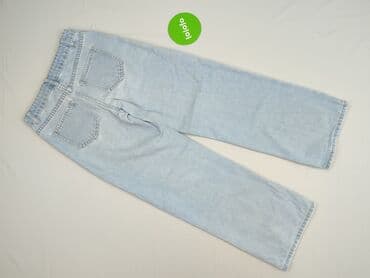 szerokie jasne spodnie: Spodnie jeansowe, 11 lat, 146, stan - Idealny — 3