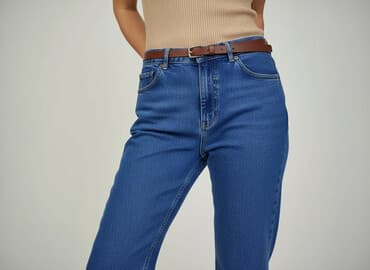 c a spodnie damskie z wysokim stanem: Jeansy damskie, rozmiar S — 1