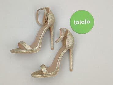 stradivarius pomarańczowe buty na obcasie: Wybierz, Sandały damskie, 37 — 3