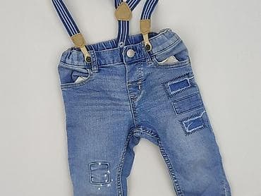 Spodnie jeansowe, H&M, 6-9 miesięcy, stan - Bardzo dobry