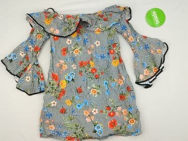 zara sukienka w kwiaty z bufiastymi rękawami: Zara, Women`s dress, size S — 4