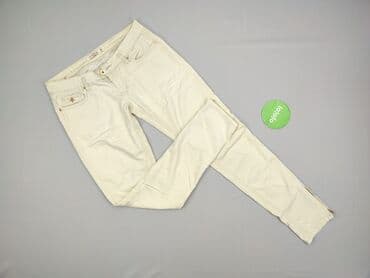 kremowe jeansy: Jeansy damskie, rozmiar M — 2