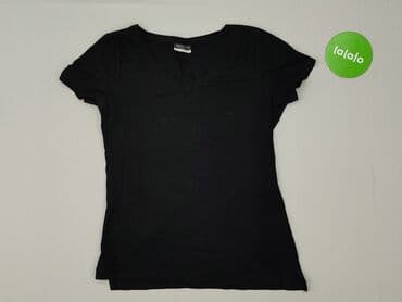 czarne t shirty damskie w serek: Beloved, T-shirt damski, rozmiar S — 2