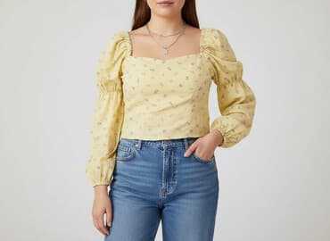 żółte bluzki z krótkim rękawem: Bik Bok, Bluzka damska, rozmiar XL — 6