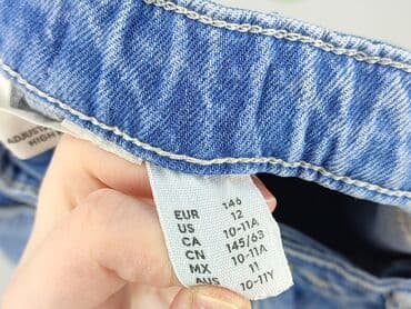 bluzka odcinana pod biustem: Spodnie jeansowe, H&M, 11 lat, 140/146, stan - Bardzo dobry — 5