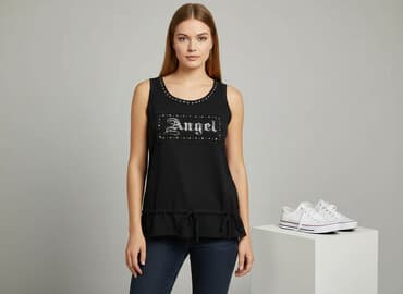 bluzki nietoperz plus size: Butik, T-shirt damski, rozmiar L — 6