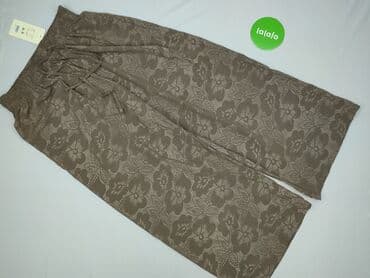 brązowe szerokie spodnie bershka: Spodnie materiałowe damskie, rozmiar S — 2