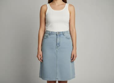 spódniczka dżinsowe z wysokim stanem: Spódnica damska, rozmiar S — 6