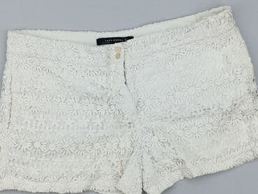 białe krótkie spodenki: Zara, Szorty damskie, rozmiar L — 1