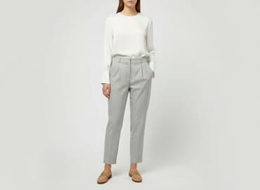 spodnie do szarej marynarki: H&M, Spodnie materiałowe damskie, rozmiar S — 1