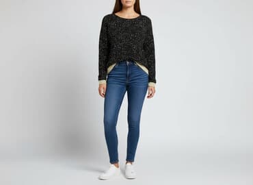 ubrania z brokatem: Sweter damski, rozmiar 3XL — 7