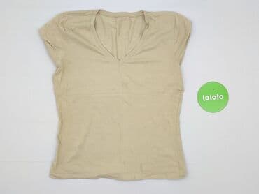 beżowe t shirty: T-shirt damski, rozmiar S — 3