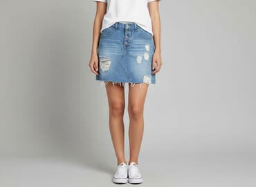 spódnice jeansowe z rozcięciem z przodu: Spódnica damska, rozmiar M — 1