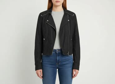 kurtka jeansowa z futerkiem bershka: Bershka, Kurtka przejściowa damska, rozmiar M — 1