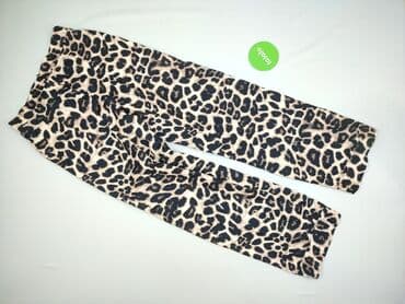 leopard print jeans: Spodnie materiałowe damskie, rozmiar M — 4