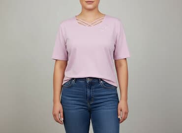 liliowy garnitur damski: Bluzka damska, rozmiar XL — 5