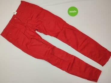 jeansy czerwone damskie: H&M, Spodnie materiałowe damskie, rozmiar M — 2