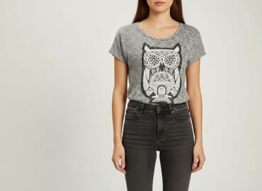 t shirt damski z sową: Planet, T-shirt damski, rozmiar S — 1