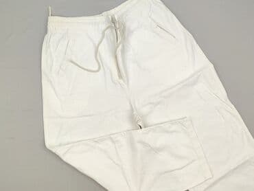 spodnie ze ściągaczem na dole: Material trousers for women, size S — 2
