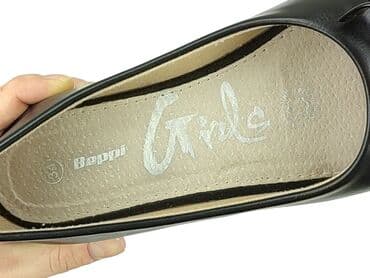 klapki czarne z cyrkoniami: Baletki 34, stan - Bardzo dobry — 5