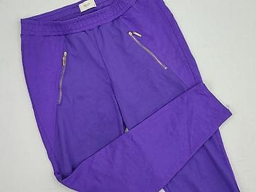 spodnie z pluszu: PULZ, Spodnie materiałowe damskie, rozmiar M — 1