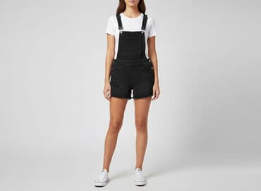 krótkie spodenki ogrodniczki damskie: Ogrodniczki damskie, rozmiar M — 8