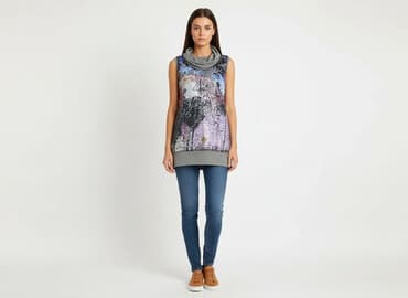 bluzy damskie z wilkiem: Tunika damska, rozmiar S — 1