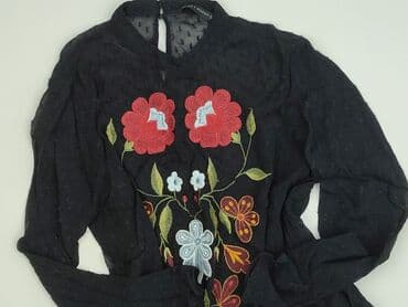 czarna bluzka koronkowa zara: Zara, Bluzka damska, rozmiar M — 1