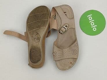 sukienka i sandały na koturnie: Sandały damskie, rozmiar 38 — 4