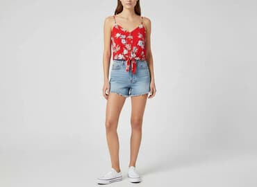 sukienka h m czerwona: H&M, Top damski, rozmiar S — 7