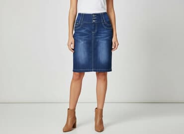 spódniczka dżinsowe z guzikami: Spódnica damska, rozmiar M — 7