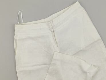 białe lniane spodnie zara: F&F, Spodnie materiałowe damskie, rozmiar M — 1