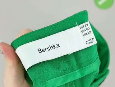 brązowe szerokie spodnie bershka: Bershka, Spodnie materiałowe damskie, rozmiar 2XS — 4