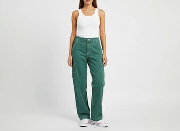 cargo ubrania: H&M, Spodnie cargo damskie, rozmiar S — 6