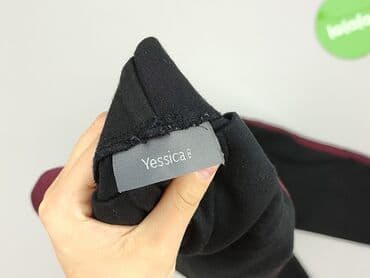 legginsy czarne prążkowane: Yessica, Spodnie materiałowe damskie, rozmiar S — 5