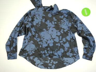 niebieskie sukienki plus size: Women's blouse, size 2XL (EU 44) — 3
