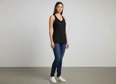 bluzki z dekoltem v na plecach: Top damski, rozmiar S — 1