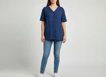 granatowe bluzki: Bluzka damska, rozmiar L — 6