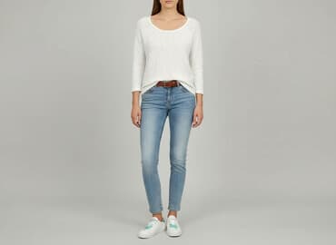 bialy sweter reserved: Sweter damski, rozmiar S — 6