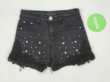 szorty z wysokim stanem czarne: Denim, Szorty damskie, M — 2