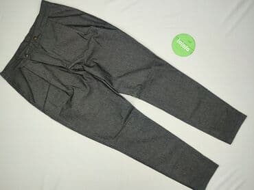 czarne spodnie z białą nitką: Spodnie materiałowe damskie, rozmiar M — 2