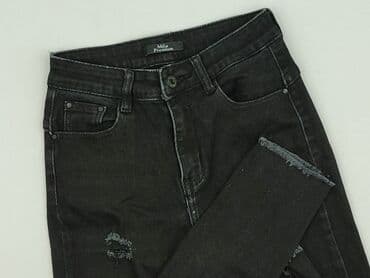 legginsy z wysokim stanem modelujące: Jeansy damskie, S — 1