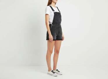 krótkie spodenki ogrodniczki: H&M, Ogrodniczki damskie, rozmiar S — 7