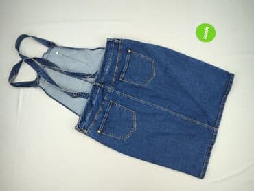 jeansy z asymetrycznym zapieciem: F&F, Ogrodniczki damskie, rozmiar S — 3